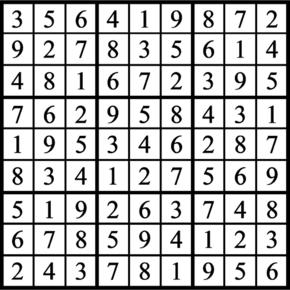 Answers to Previous Sudoku Puzzle