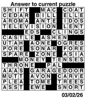 Answers to Previous Crossword