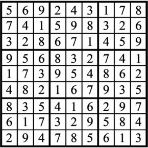 Answers to Previous Sudoku Puzzle