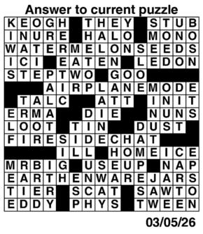 Answers to Previous Crossword