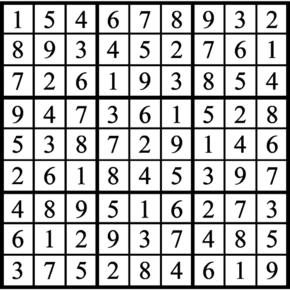 Answers to Previous Sudoku Puzzle