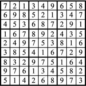 Answers to Previous Sudoku Puzzle