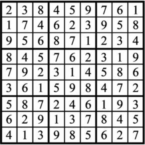 Answers to Previous Sudoku Puzzle