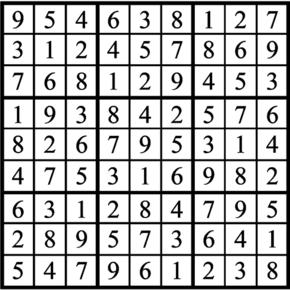 Answers to Previous Sudoku Puzzle
