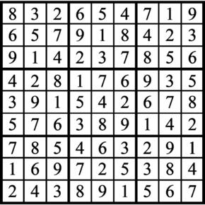 Answers to Previous Sudoku Puzzle