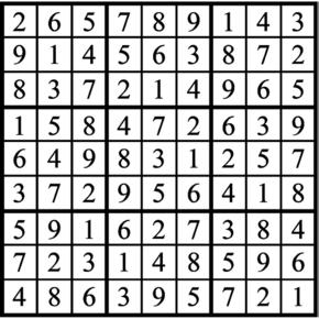 Answers to Previous Sudoku Puzzle