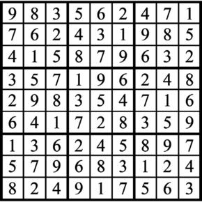 Answers to Previous Sudoku Puzzle