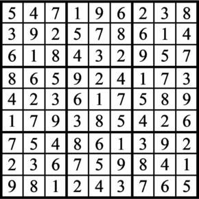 Answers to Previous Sudoku Puzzle