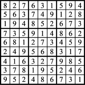 Answers to Previous Sudoku Puzzle