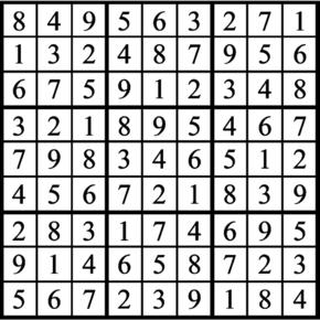 Answers to Previous Sudoku Puzzle
