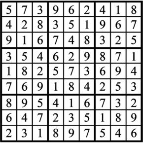 Answers to Previous Sudoku Puzzle