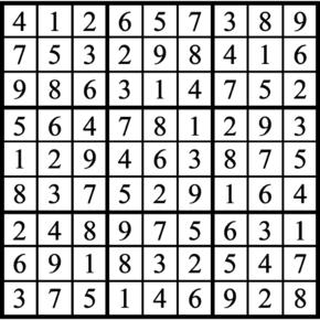 Answers to Previous Sudoku Puzzle
