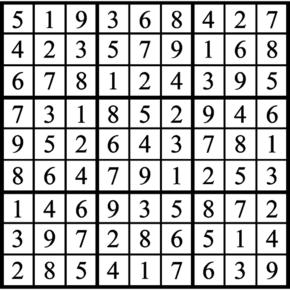 Answers to Previous Sudoku Puzzle