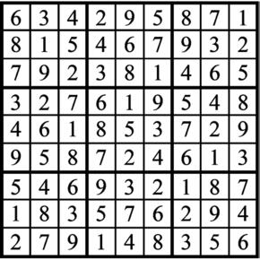 Answers to Previous Sudoku Puzzle