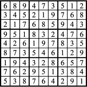 Answers to Previous Sudoku Puzzle