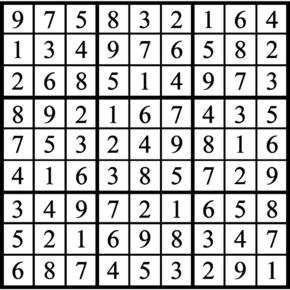 Answers to Previous Sudoku Puzzle