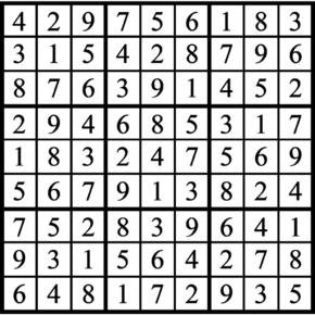 Answers to Previous Sudoku Puzzle