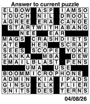 Answers to Previous Crossword