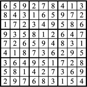 Answers to Previous Sudoku Puzzle