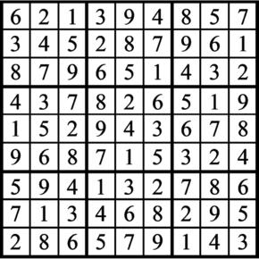 Answers to Previous Sudoku Puzzle