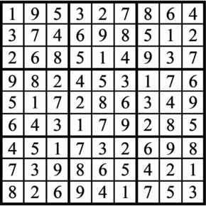 Answers to Previous Sudoku Puzzle