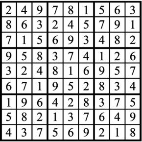 Answers to Previous Sudoku Puzzle