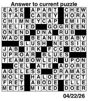 Answers to Previous Crossword