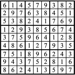 Answers to Previous Sudoku Puzzle