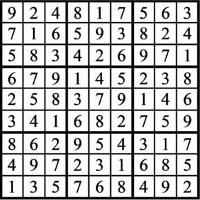 Answers to Previous Sudoku Puzzle