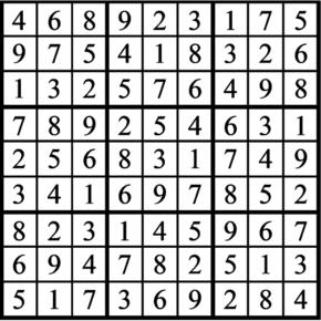 Answers to Previous Sudoku Puzzle