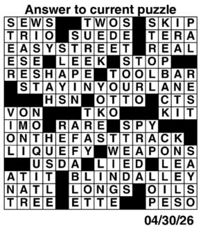 Answers to Previous Crossword