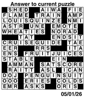 Answers to Previous Crossword