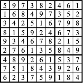 Answers to Previous Sudoku Puzzle