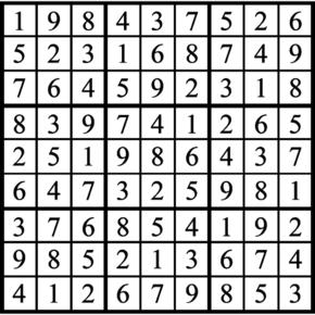 Answers to Previous Sudoku Puzzle