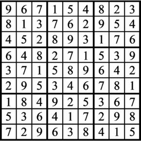 Answers to Previous Sudoku Puzzle