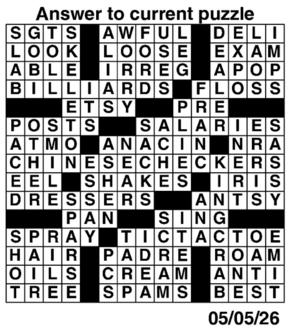 Answers to Previous Crossword