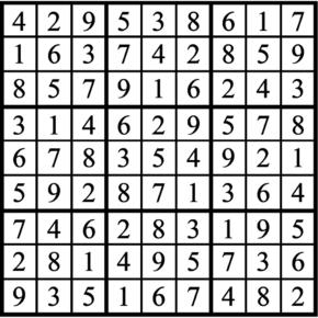 Answers to Previous Sudoku Puzzle