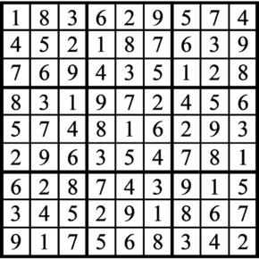 Answers to Previous Sudoku Puzzle