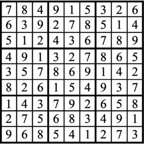 Answers to Previous Sudoku Puzzle