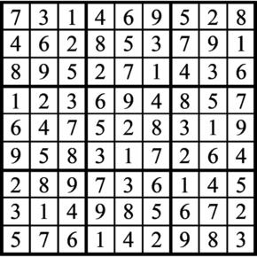 Answers to Previous Sudoku Puzzle
