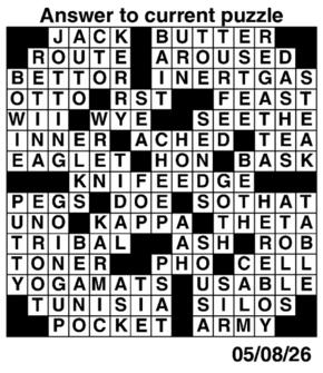 Answers to Previous Crossword