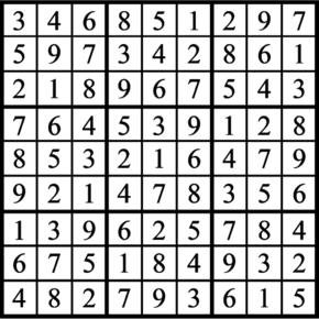 Answers to Previous Sudoku Puzzle