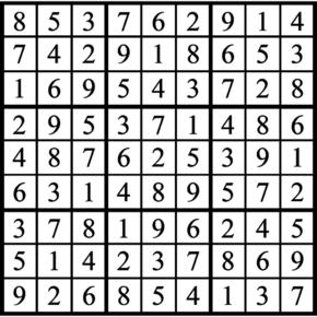 Answers to Previous Sudoku Puzzle