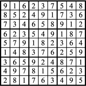 Answers to Previous Sudoku Puzzle