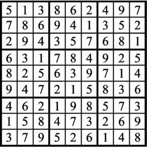 Answers to Previous Sudoku Puzzle
