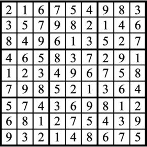 Answers to Previous Sudoku Puzzle