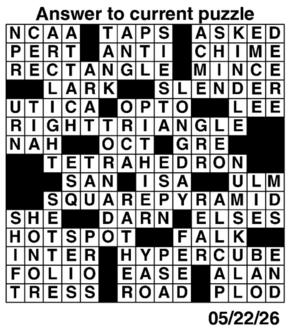 Answers to Previous Crossword