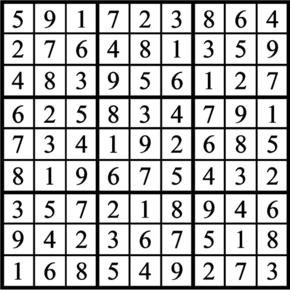 Answers to Previous Sudoku Puzzle