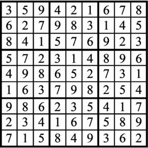 Answers to Previous Sudoku Puzzle