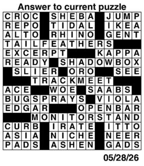 Answers to Previous Crossword